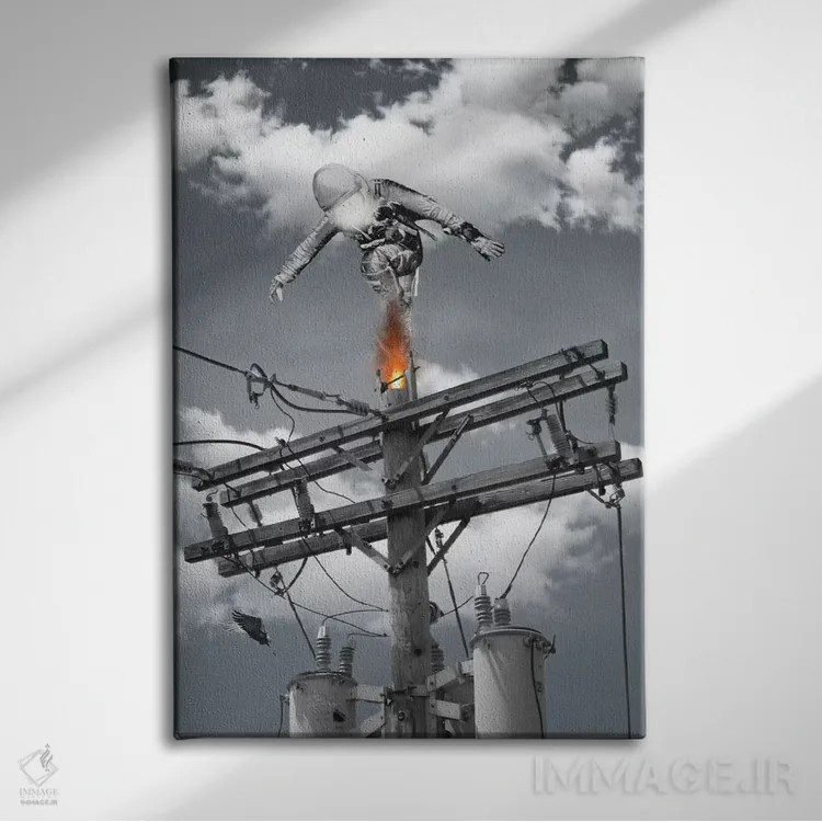 تابلو موج ناگهانی/افزایش شدید اثر جیسون بروک - نمای روبهرو روی دیوار