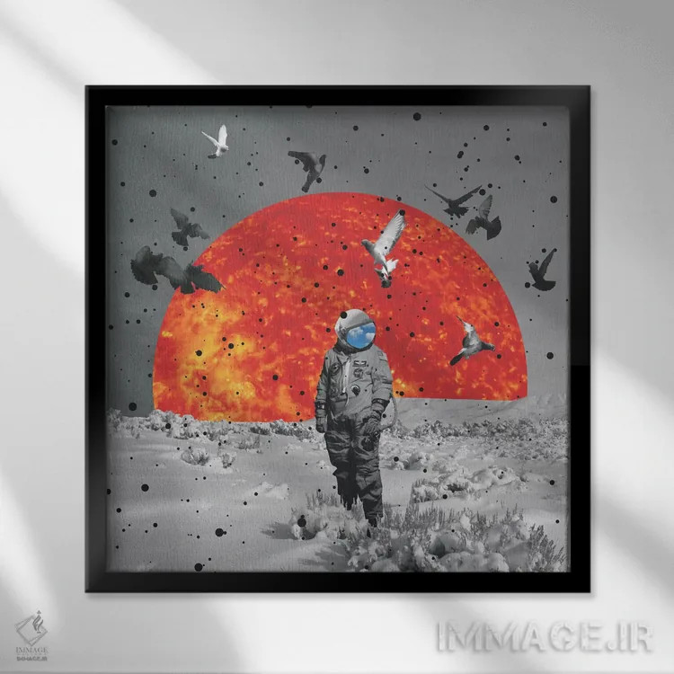 تابلو مرز نهایی (اصطلاح فضایی) اثر جیسون بروک - نمای قابدار مشکی