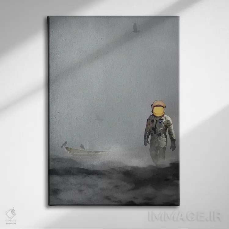 تابلو آبهای پرآشوب اثر جیسون بروک - نمای روبهرو روی دیوار