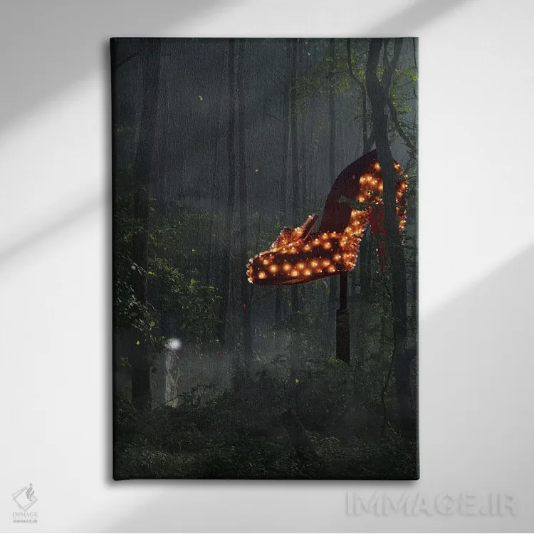 تابلو هیچ جا خانه خود آدم نمیشود اثر جیسون بروک - نمای روبهرو روی دیوار