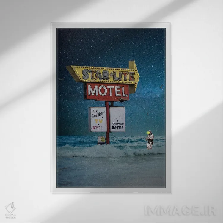 تابلو ستاره روشن، ستاره درخشان (شعر کودکانه) اثر جیسون بروک - نمای قابدار سفید