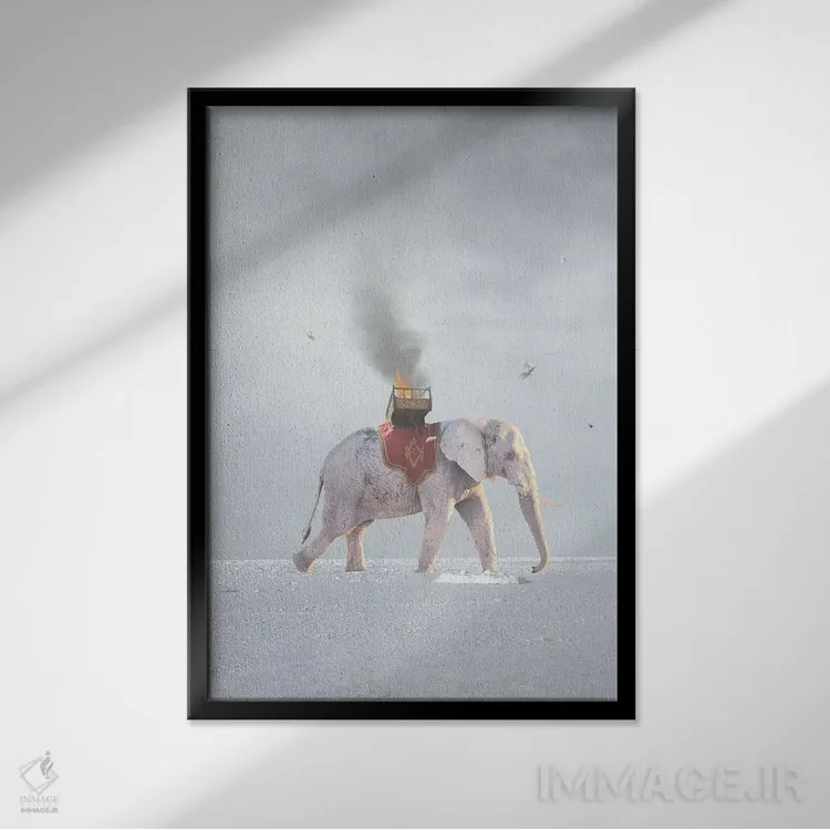 تابلو جنگ و صلح اثر جیسون بروک - نمای قابدار مشکی