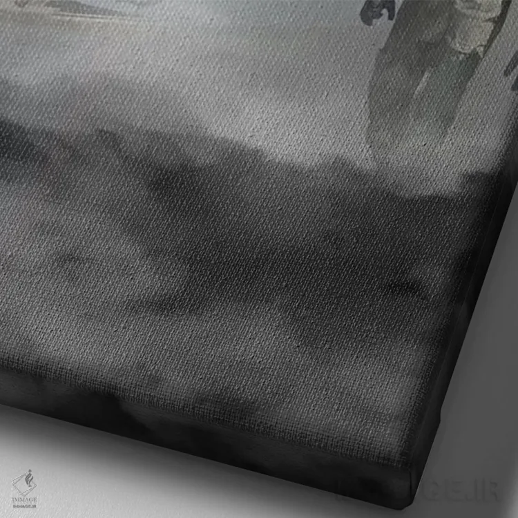 تابلو آبهای پرآشوب اثر جیسون بروک - نمای نزدیک بافت بوم