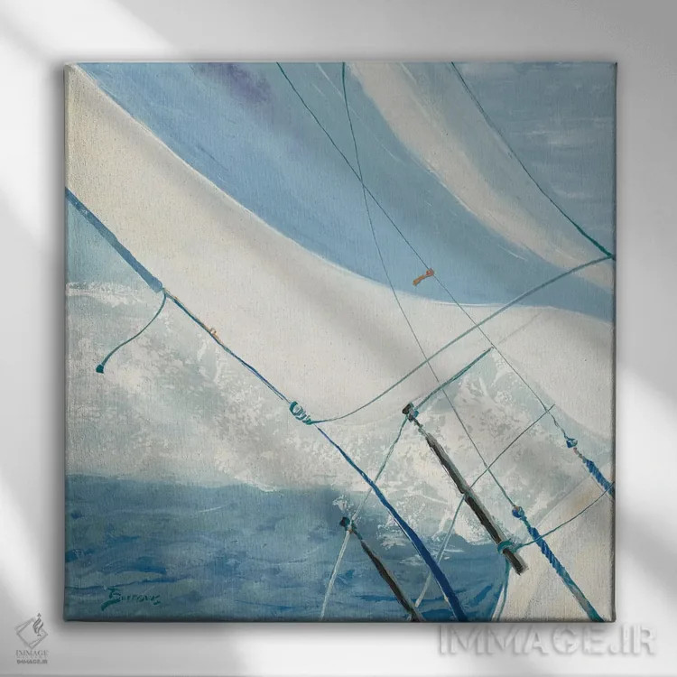 تابلو پاشش آب جلوی قایق اثر جان باروز - نمای روبهرو روی دیوار