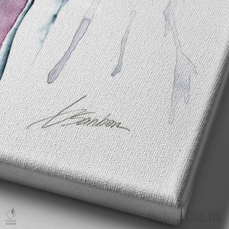 تابلو مرلین مونرو با چتر اثر برندن سنبورن - نمای نزدیک بافت بوم