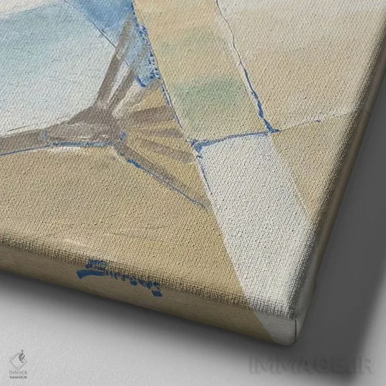 تابلو روی ساحل اثر جان باروز - نمای نزدیک بافت بوم