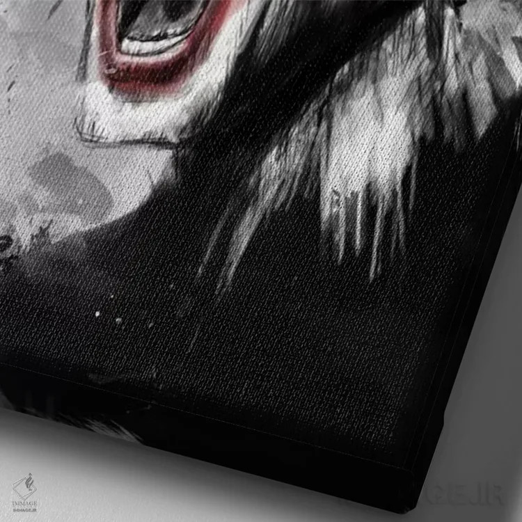 تابلو دلقک اثر بالازس شولتی - نمای نزدیک بافت بوم