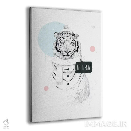 تابلو ببر برفی اثر بالازس شولتی - نمای پرسپکتیو محصول