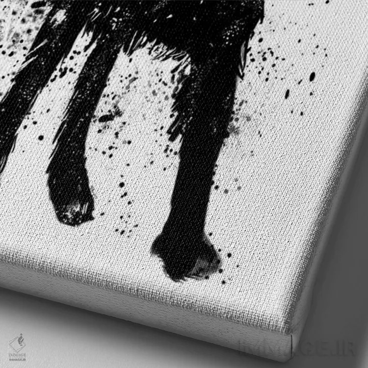 تابلو سگ خیس اثر بالازس شولتی - نمای نزدیک بافت بوم