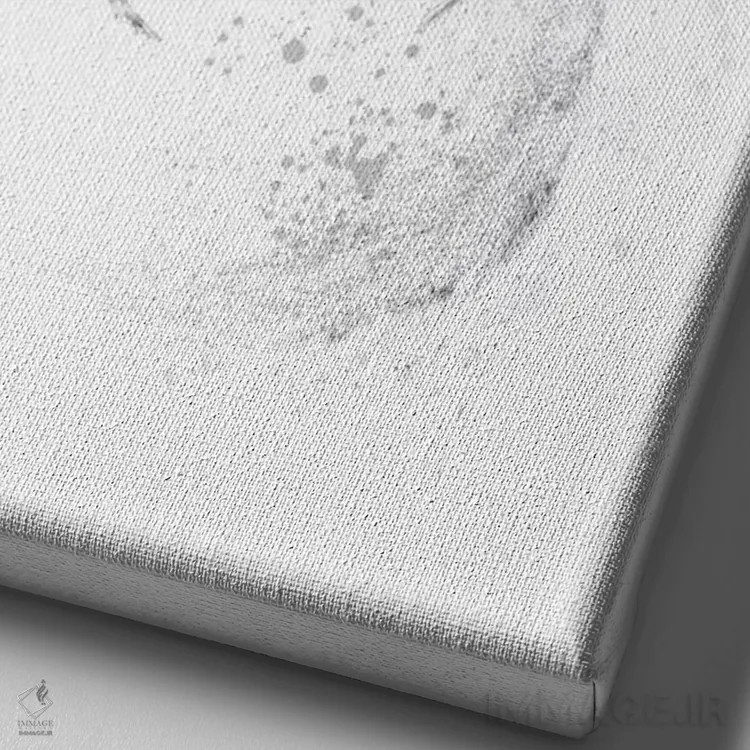 تابلو ببر برفی اثر بالازس شولتی - نمای نزدیک بافت بوم