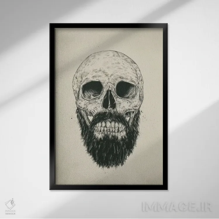 تابلو ریش نمرده است اثر بالازس شولتی - نمای قابدار مشکی