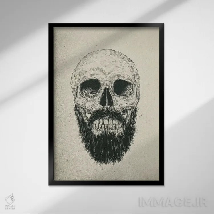 تابلو ریش نمرده است اثر بالازس شولتی - نمای قابدار مشکی