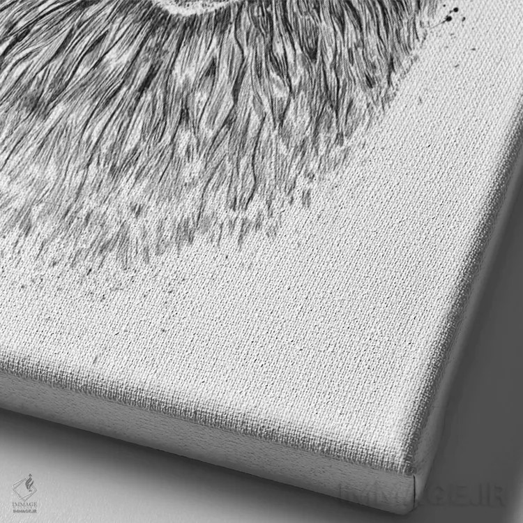 تابلو من گوزن تو هستم اثر بالازس شولتی - نمای نزدیک بافت بوم