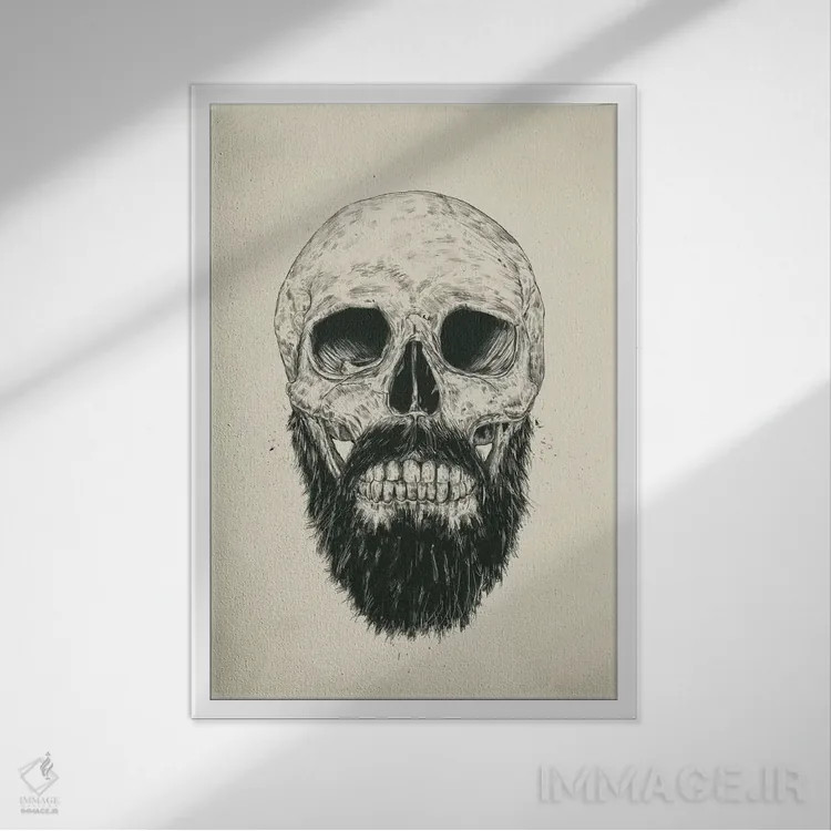 تابلو ریش نمرده است اثر بالازس شولتی - نمای قابدار سفید