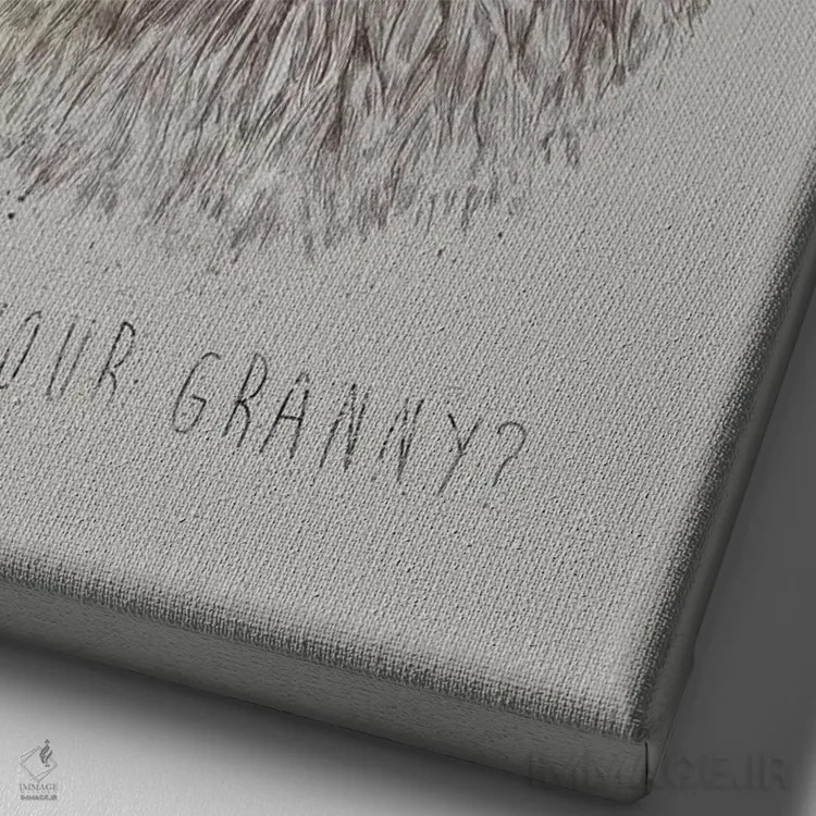 تابلو مادربزرگت کیه؟ اثر بالازس شولتی - نمای نزدیک بافت بوم