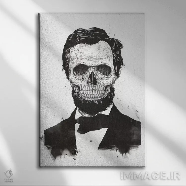 تابلو لینکلن مرده اثر بالازس شولتی - نمای روبهرو روی دیوار