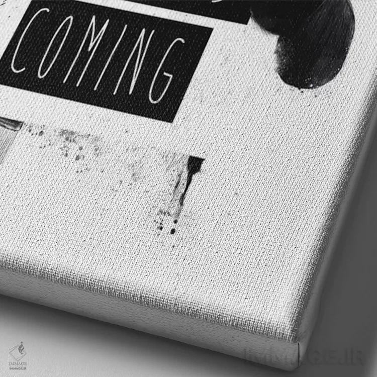 تابلو کریسمس در راه است اثر بالازس شولتی - نمای نزدیک بافت بوم