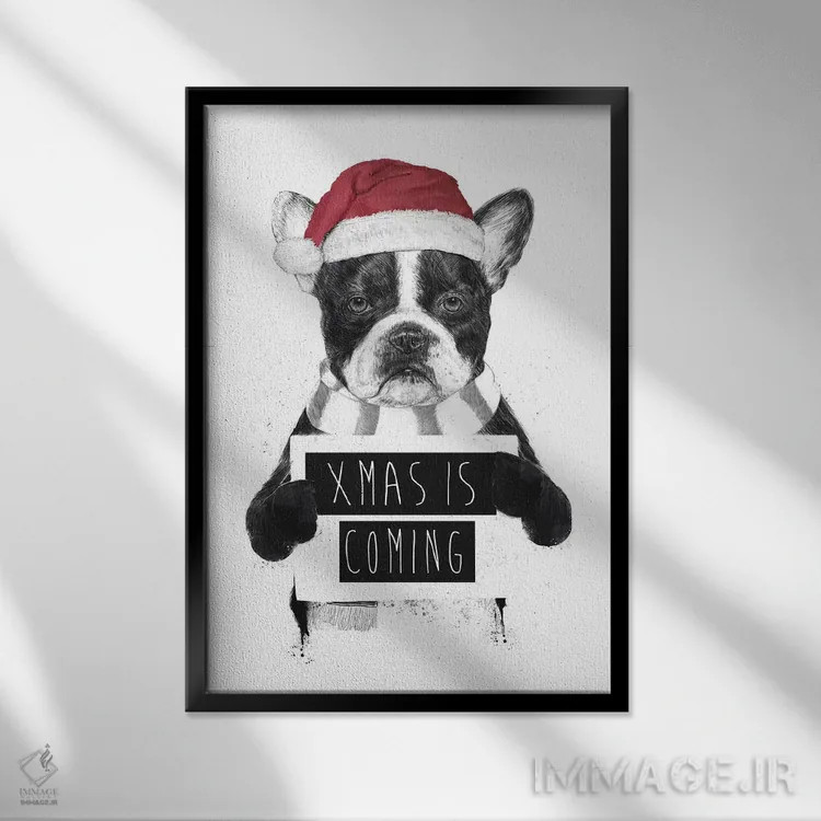 تابلو کریسمس در راه است اثر بالازس شولتی - نمای قابدار مشکی