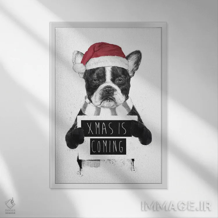 تابلو کریسمس در راه است اثر بالازس شولتی - نمای قابدار سفید