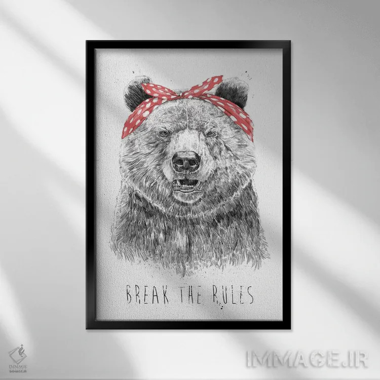 تابلو قانونشکنی کن اثر بالازس شولتی - نمای قابدار مشکی