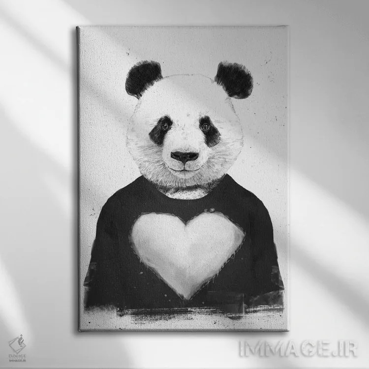 تابلو پاندای دوستداشتنی اثر بالازس شولتی - نمای روبهرو روی دیوار