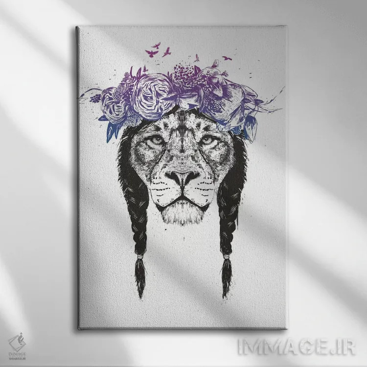 تابلو پادشاه جنگل اثر بالازس شولتی - نمای روبهرو روی دیوار