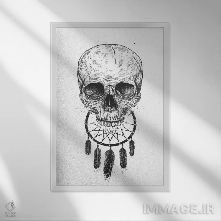 تابلو برای همیشه رؤیا ببین اثر بالازس شولتی - نمای قابدار سفید