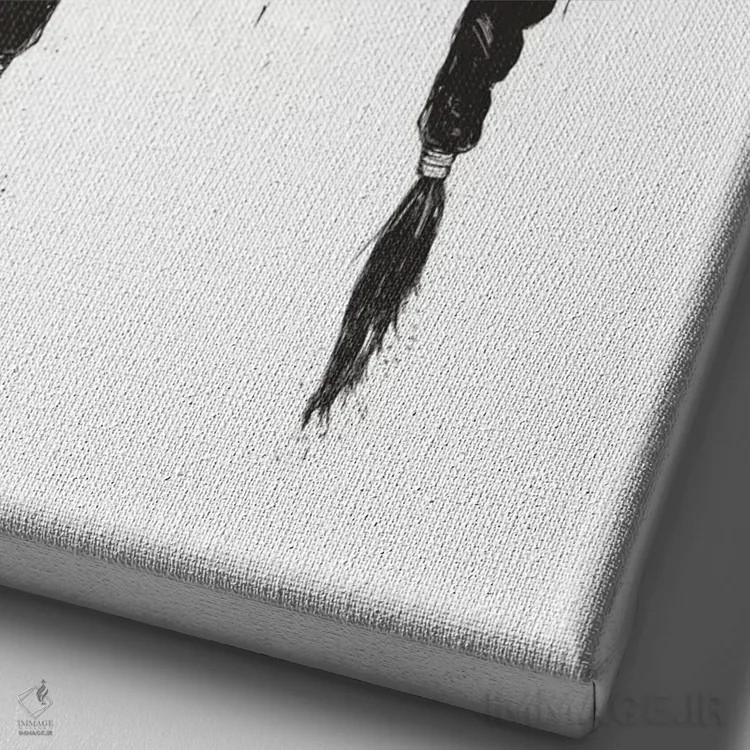 تابلو پادشاه جنگل اثر بالازس شولتی - نمای نزدیک بافت بوم