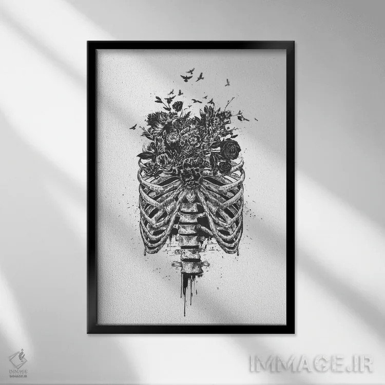 تابلو زندگی نو (سیاه) اثر بالازس شولتی - نمای قابدار مشکی