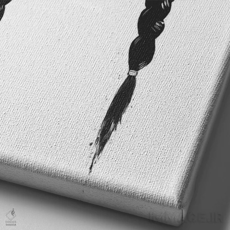 تابلو جمجمه با تاج گل اثر بالازس شولتی - نمای نزدیک بافت بوم