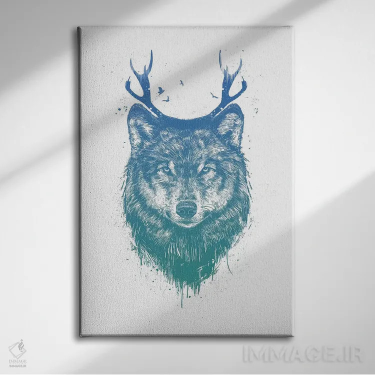 تابلو من گوزن تو هستم اثر بالازس شولتی - نمای روبهرو روی دیوار