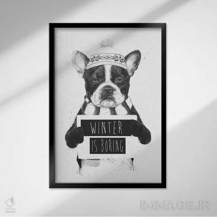 تابلو زمستان کسلکننده است اثر بالازس شولتی - نمای قابدار مشکی