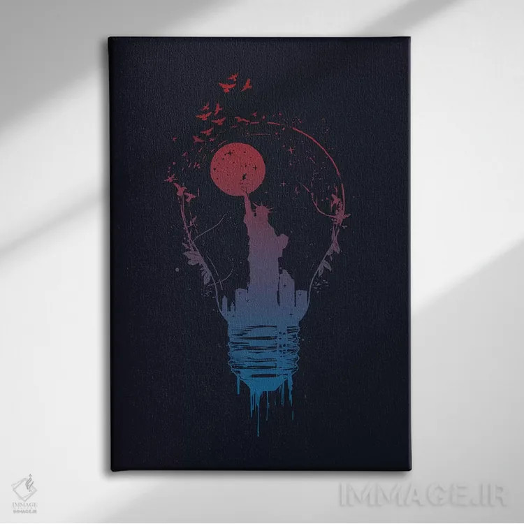 تابلو چراغهای شهر بزرگ ۲ (تاریک) اثر بالازس شولتی - نمای روبهرو روی دیوار