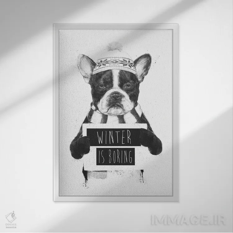 تابلو زمستان کسلکننده است اثر بالازس شولتی - نمای قابدار سفید