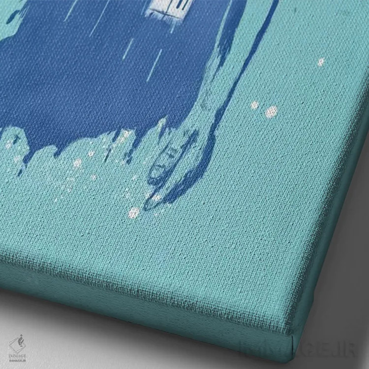 تابلو زمستانه اثر بالازس شولتی - نمای نزدیک بافت بوم