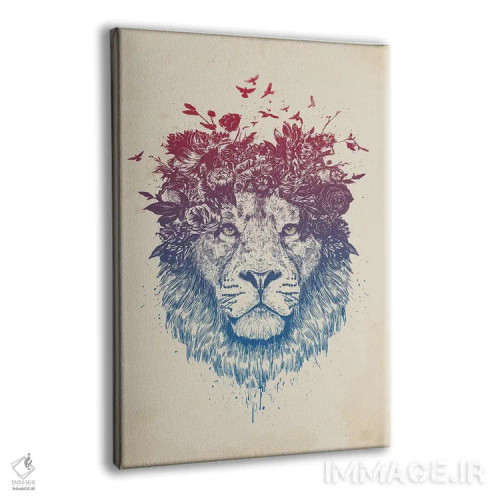 تابلو شیر گلدار ۳ اثر بالازس شولتی - نمای پرسپکتیو محصول