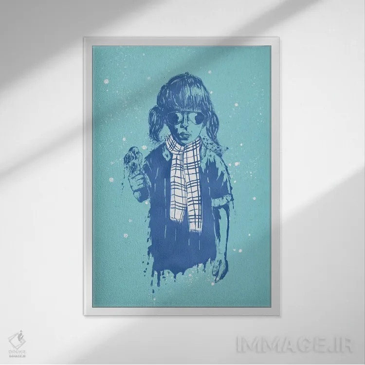 تابلو زمستانه اثر بالازس شولتی - نمای قابدار سفید