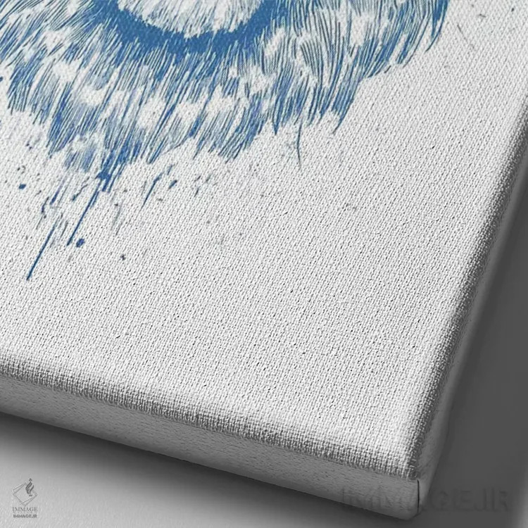 تابلو شیر گلدار اثر بالازس شولتی - نمای نزدیک بافت بوم