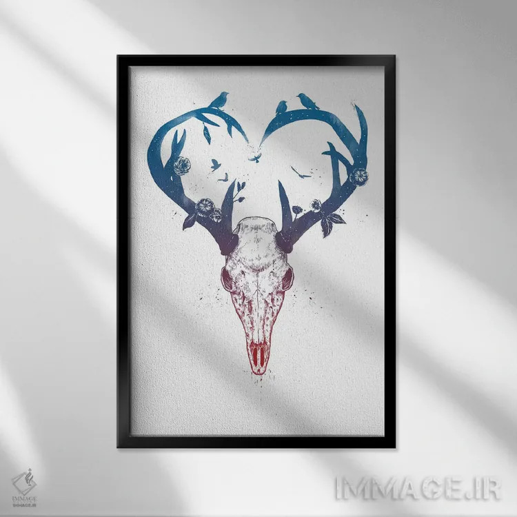 تابلو عشق بیپایان اثر بالازس شولتی - نمای قابدار مشکی