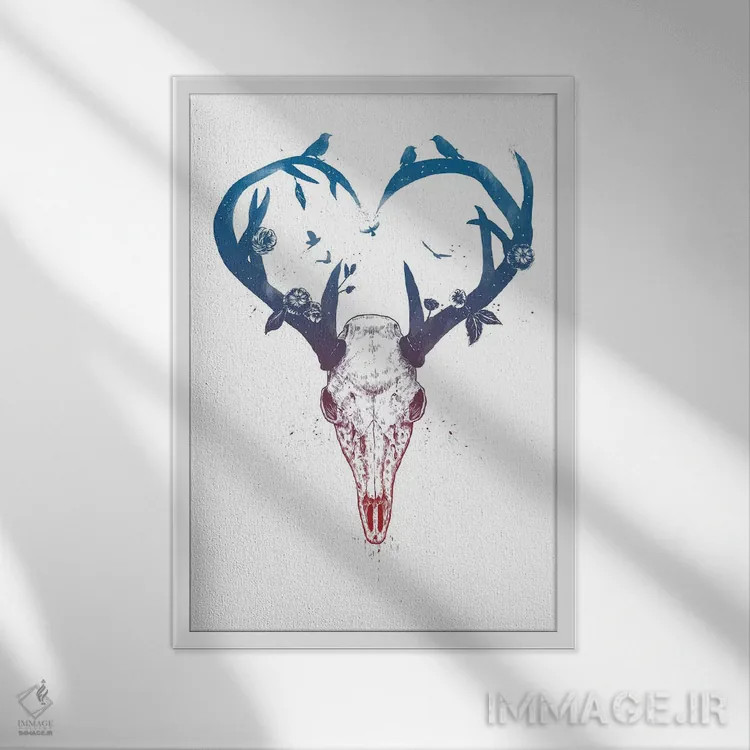 تابلو عشق بیپایان اثر بالازس شولتی - نمای قابدار سفید