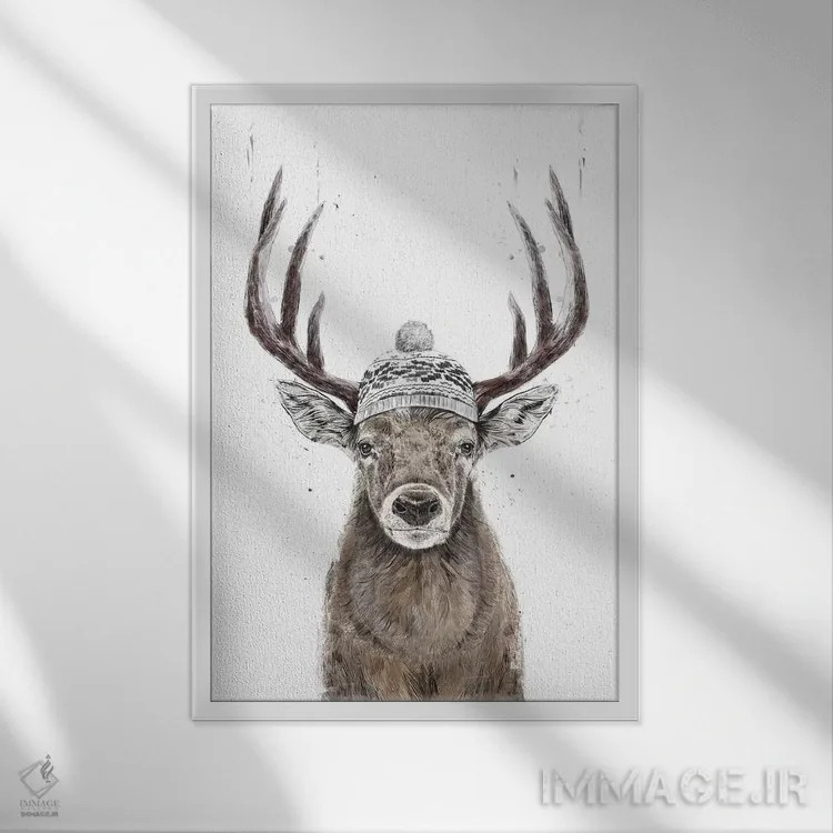 تابلو بیا بیرون برویم اثر بالازس شولتی - نمای قابدار سفید