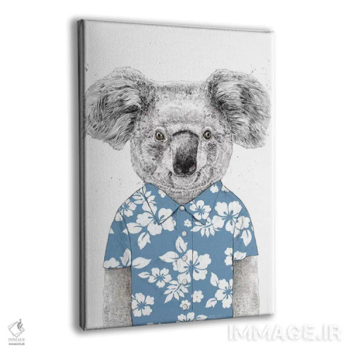 تابلو کوآلای تابستانی آبی اثر بالازس شولتی - نمای پرسپکتیو محصول