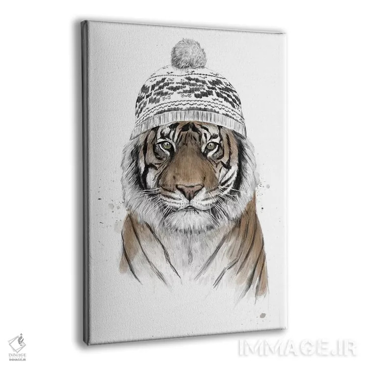 تابلو ببر سیبری اثر بالازس شولتی - نمای پرسپکتیو محصول
