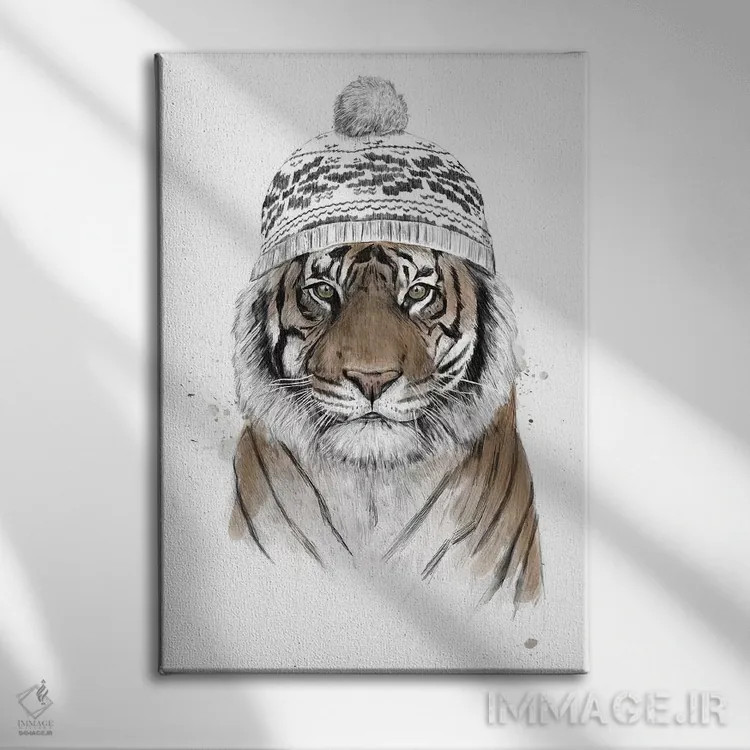 تابلو ببر سیبری اثر بالازس شولتی - نمای روبهرو روی دیوار