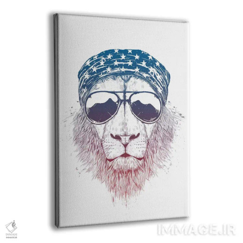 تابلو شیر وحشی اثر بالازس شولتی - نمای پرسپکتیو محصول