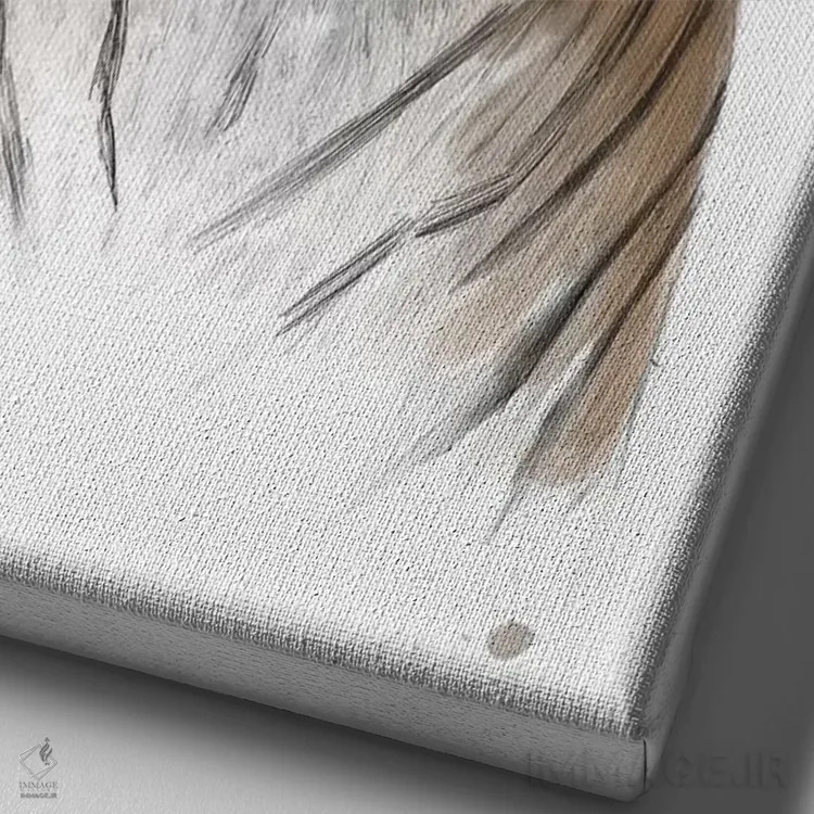 تابلو ببر سیبری اثر بالازس شولتی - نمای نزدیک بافت بوم