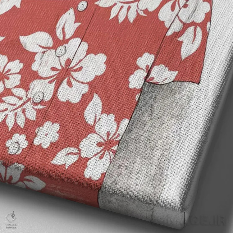 تابلو کوآلای تابستانی قرمز اثر بالازس شولتی - نمای نزدیک بافت بوم