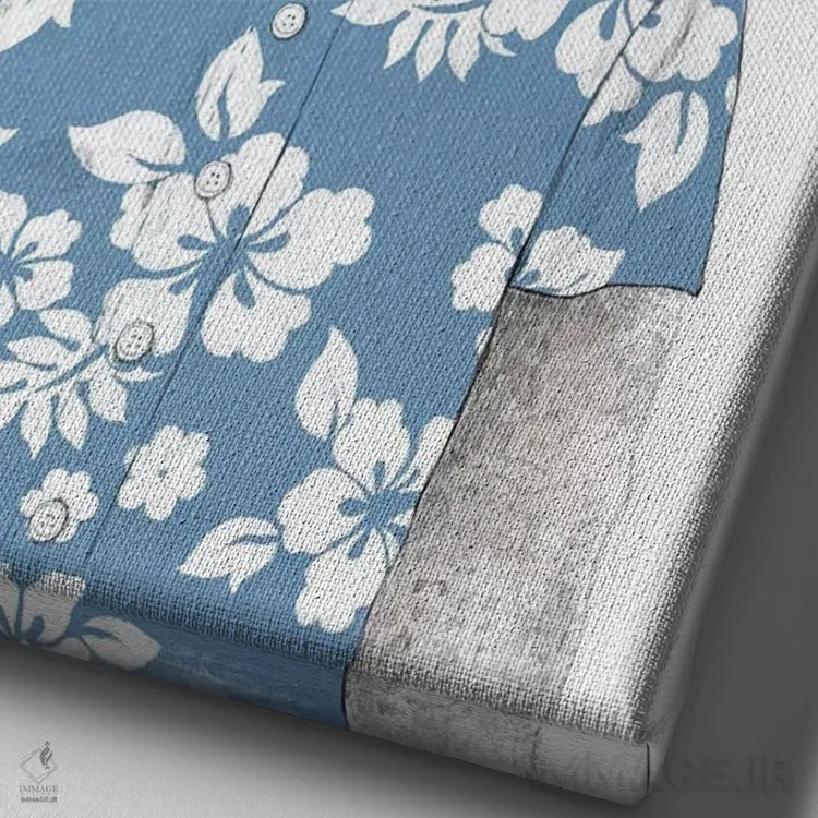 تابلو کوآلای تابستانی آبی اثر بالازس شولتی - نمای نزدیک بافت بوم