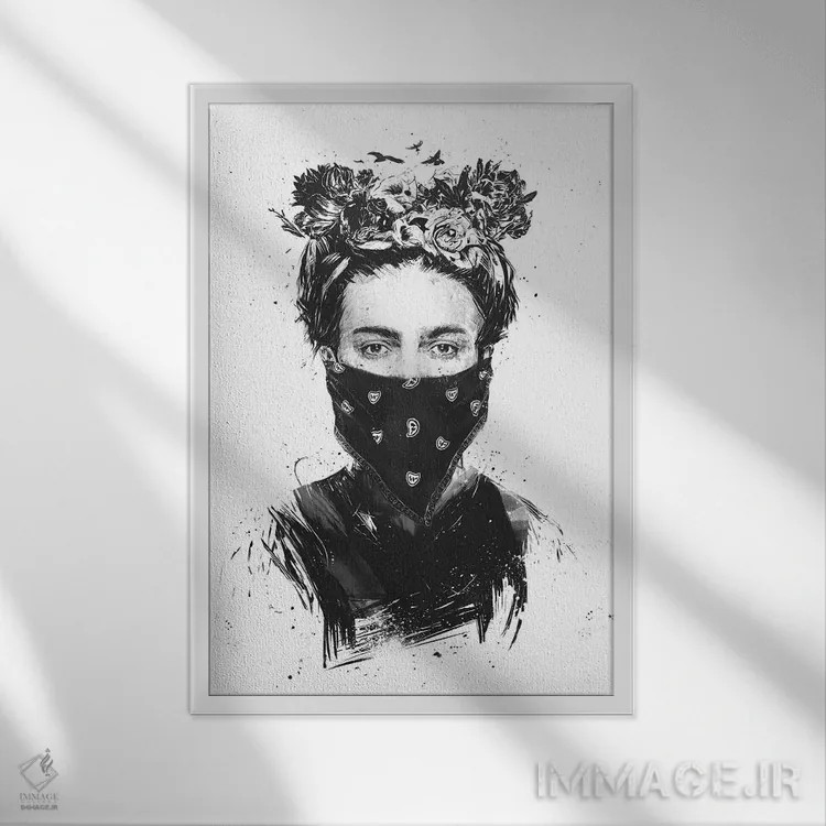 تابلو دختر یاغی اثر بالازس شولتی - نمای قابدار سفید