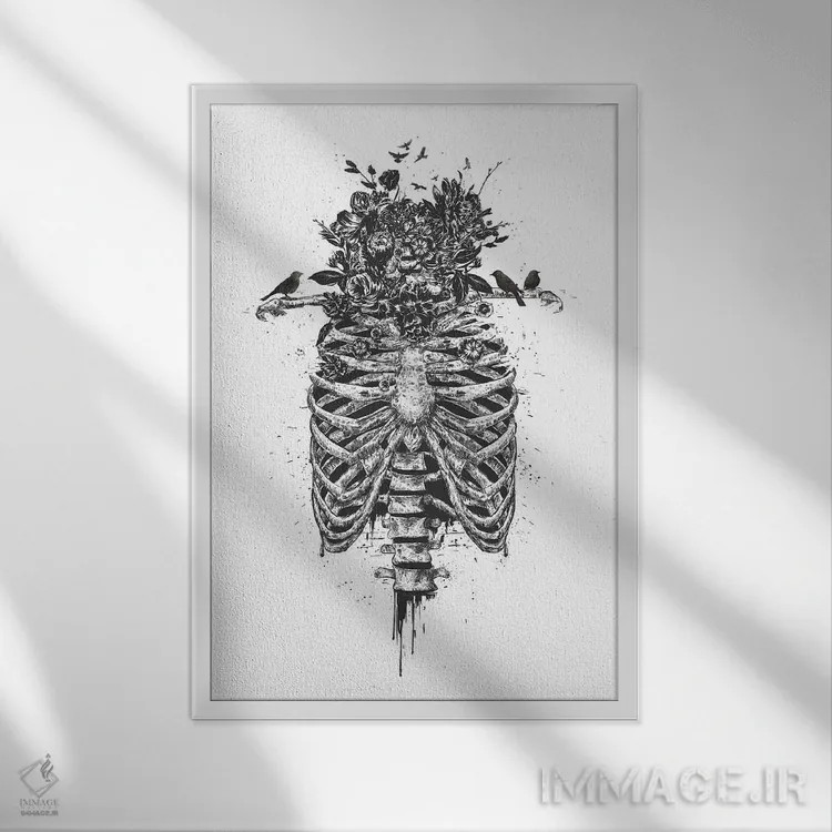 تابلو درخت زندگی اثر بالازس شولتی - نمای قابدار سفید